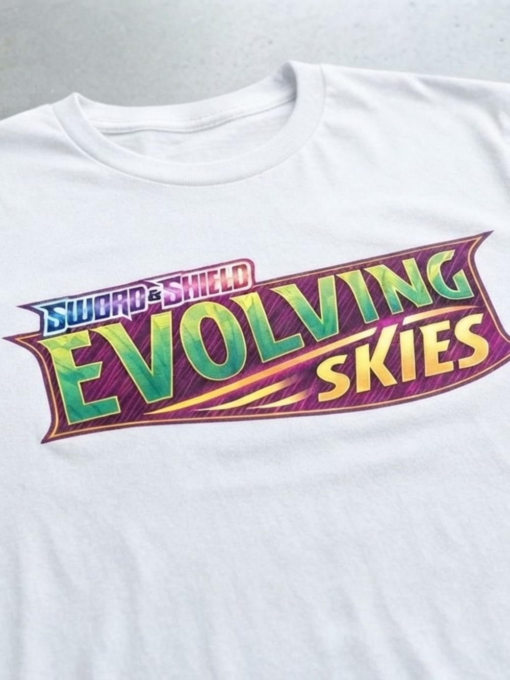 Pokemon Evolving Skies Graphic Tee in White Brand New
